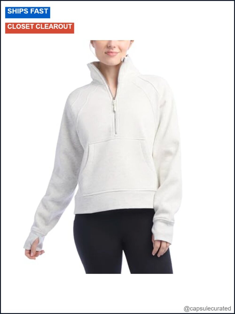 Heavyweight Brushed Fleece Half Zip Pullover Sweatshirt